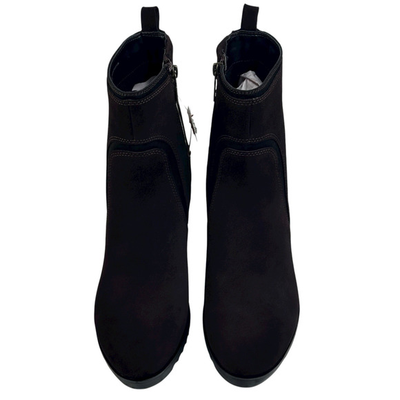 Blondo Raniah Dark Brown Suede Waterproof Ankle Boots Booties Size 9.5M New $180 - Picture 2 of 14